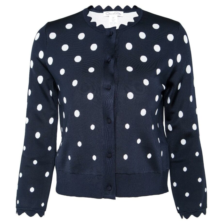 Knit bolero with polka dots