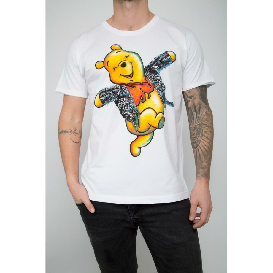 Unisex-Shirt with Winnie-Pooh print and Swarovski rhinestones