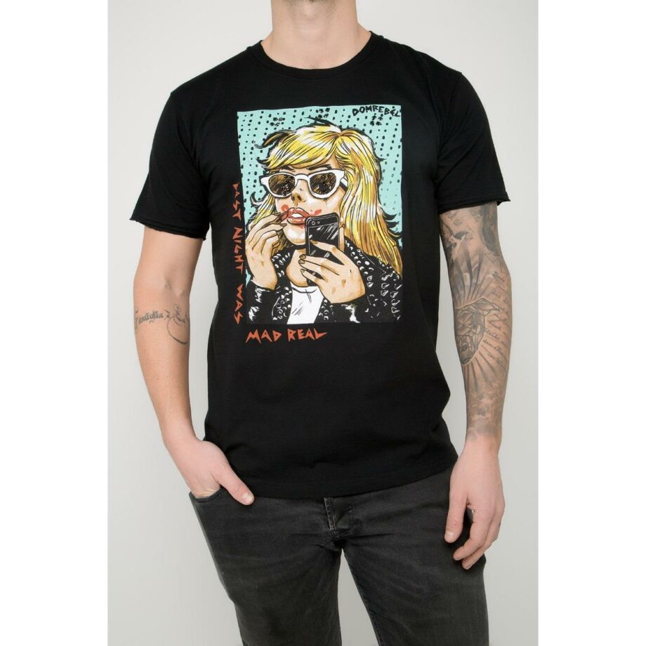 Unisex-Shirt with cartoon print and Swarovski rhinestones