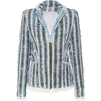 Blazer with fringes and metallic details
