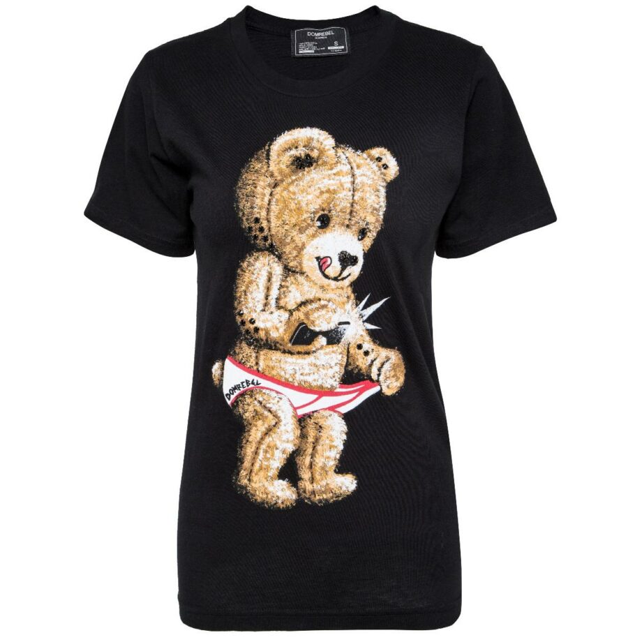 Unisex-Shirt with Teddy print and Swarovski rhinestones