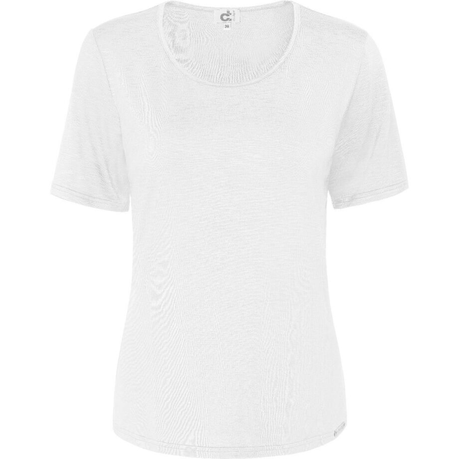 Stretch basic t-shirt with crew neck