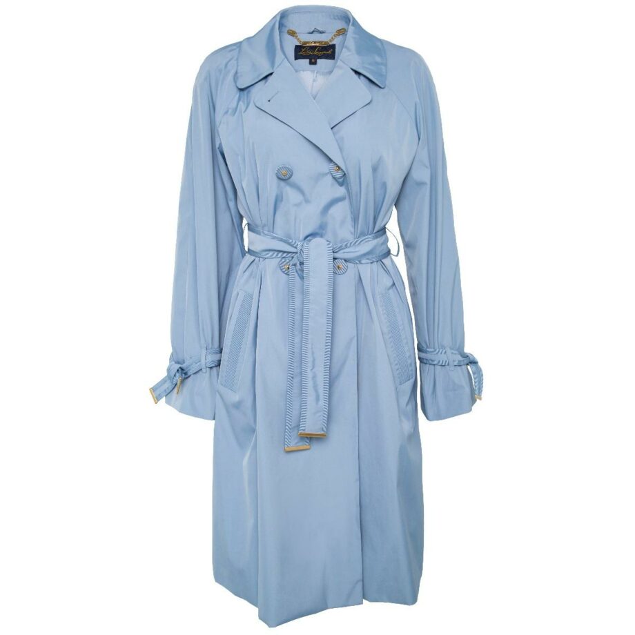 Knee-length trenchcoat with waist belt