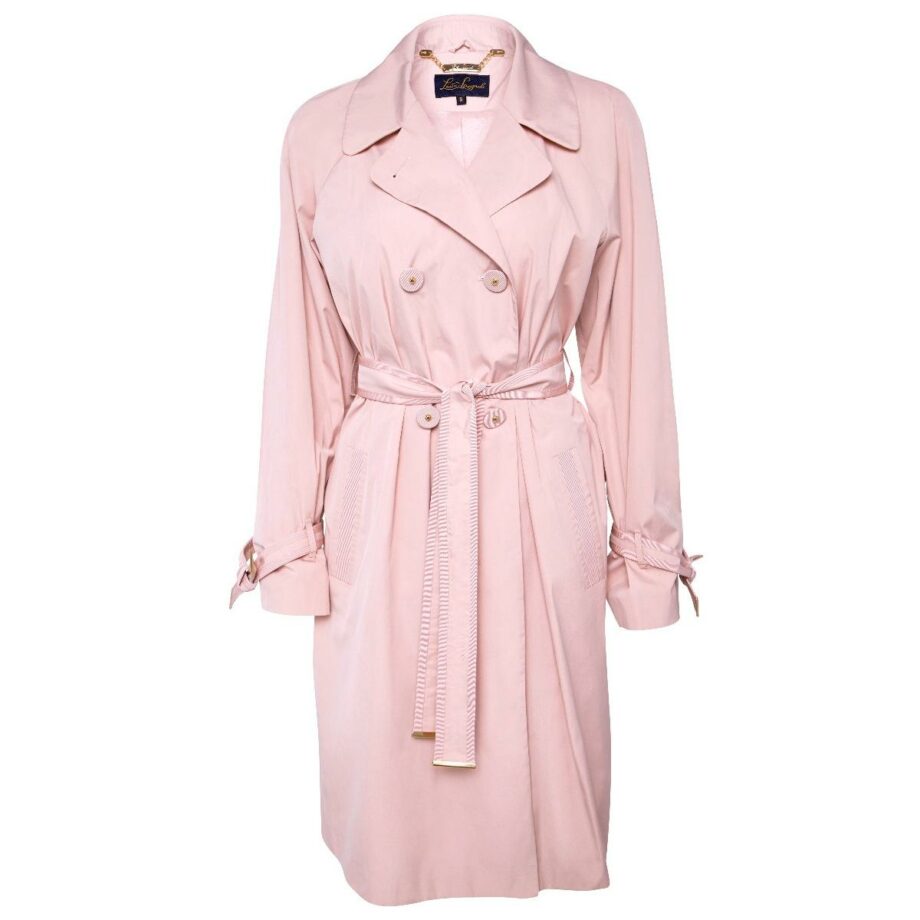 Knee-length trenchcoat with waist belt