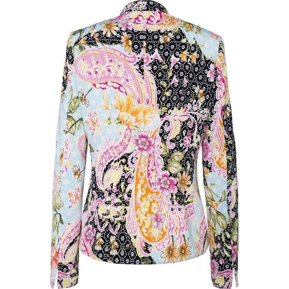 Slightly tapered blazer with phantasy print
