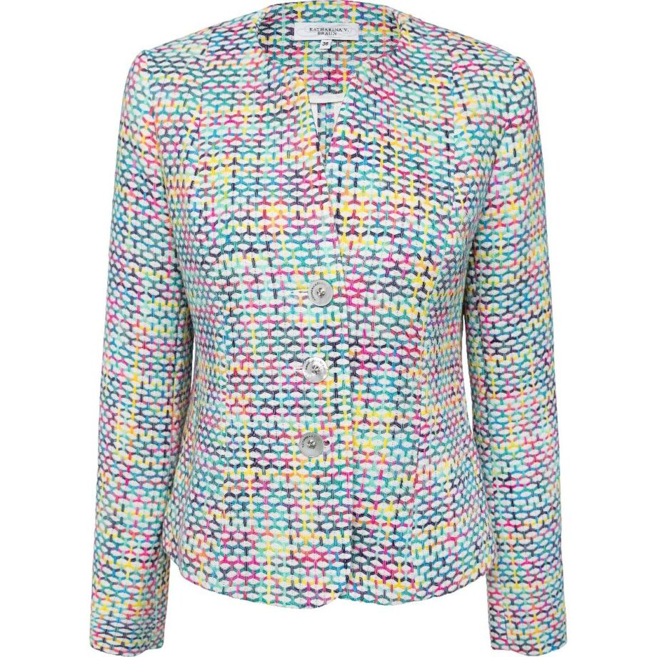 Slightly tapered blazer without collar
