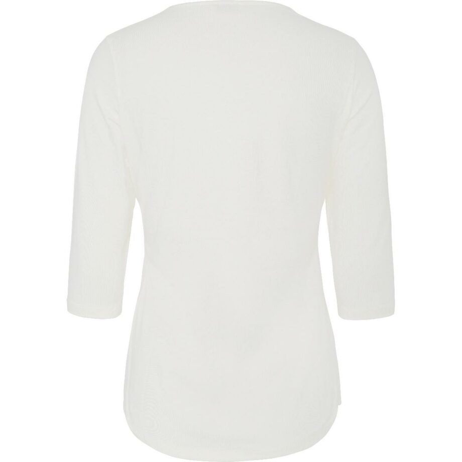 Stretch cotton top with 3/4 sleeves