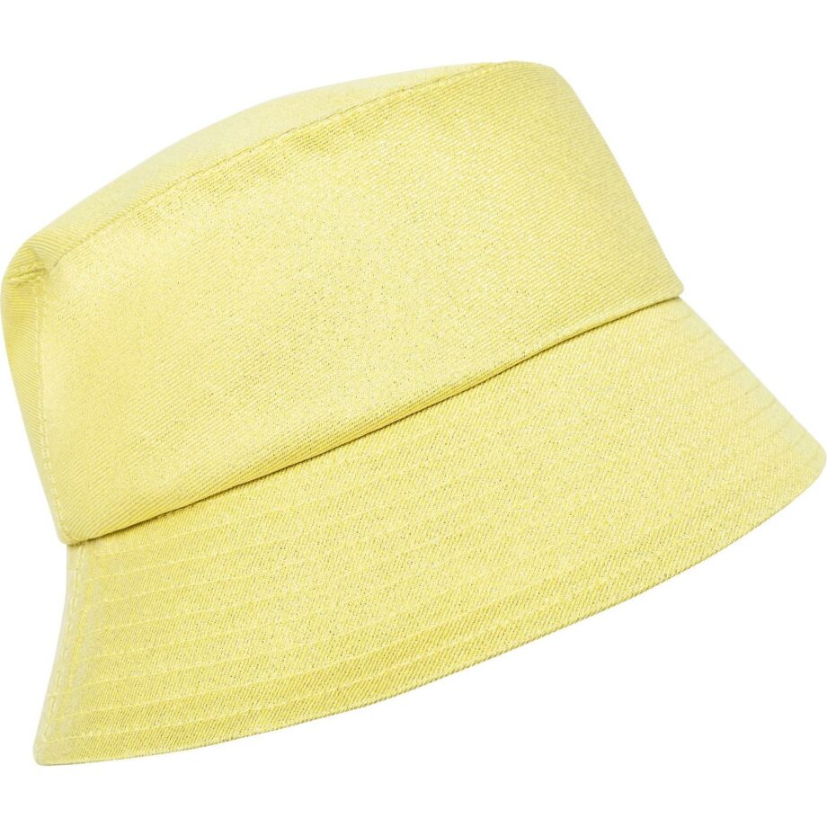 Hat in metallic yellow