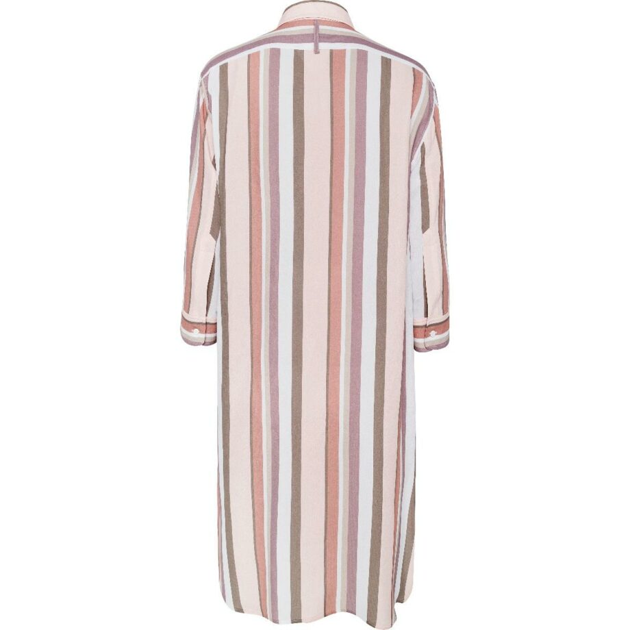 Knee-length shirt dress with straight cut