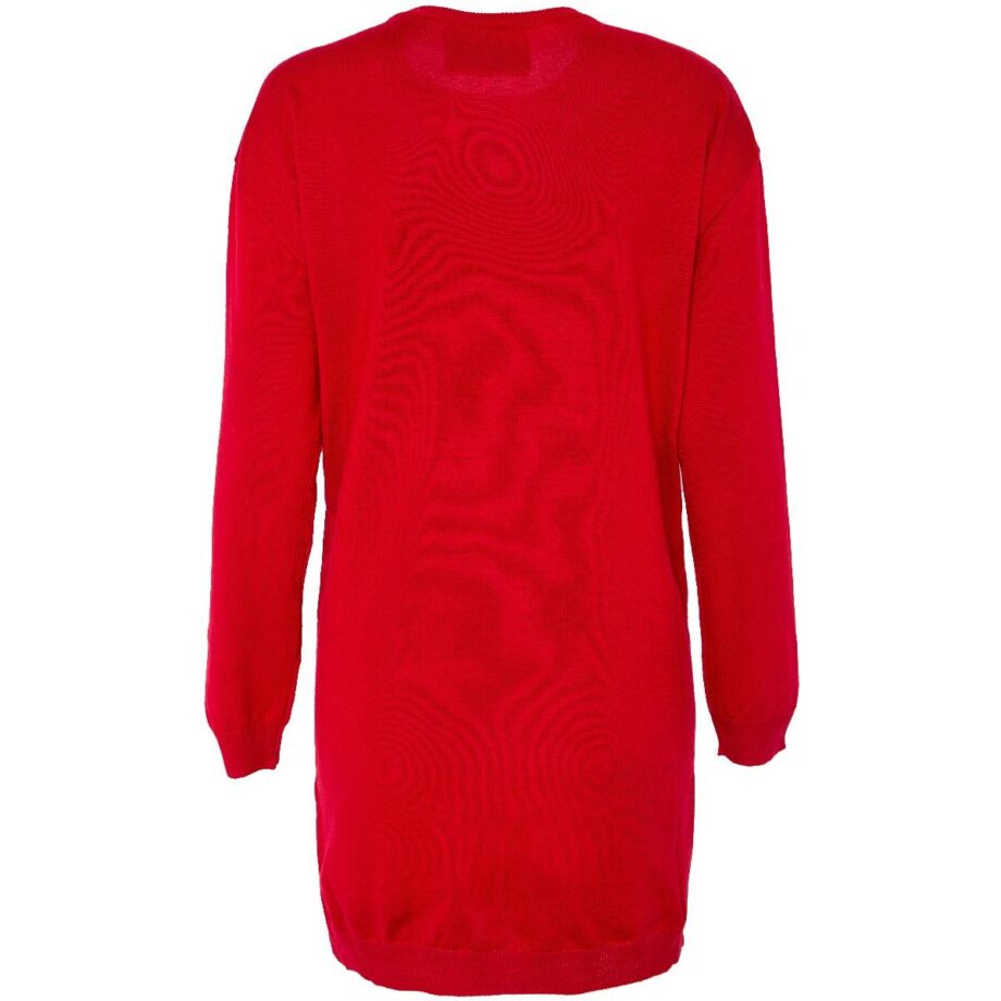 Short virgin wool dress with ornamental print
