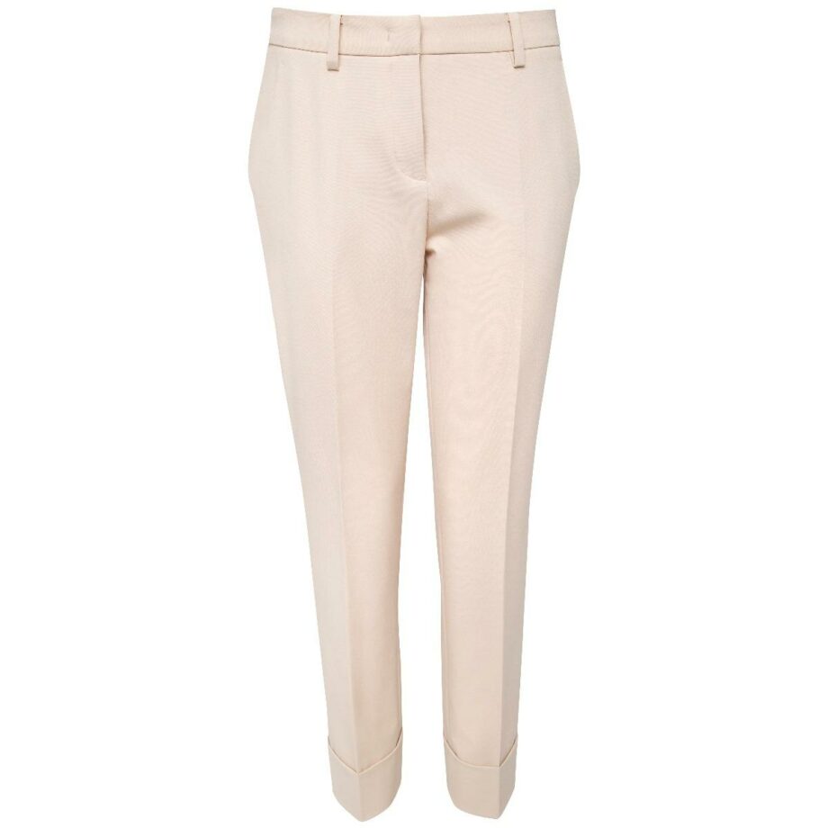 7/8-length stretch pants with tucks
