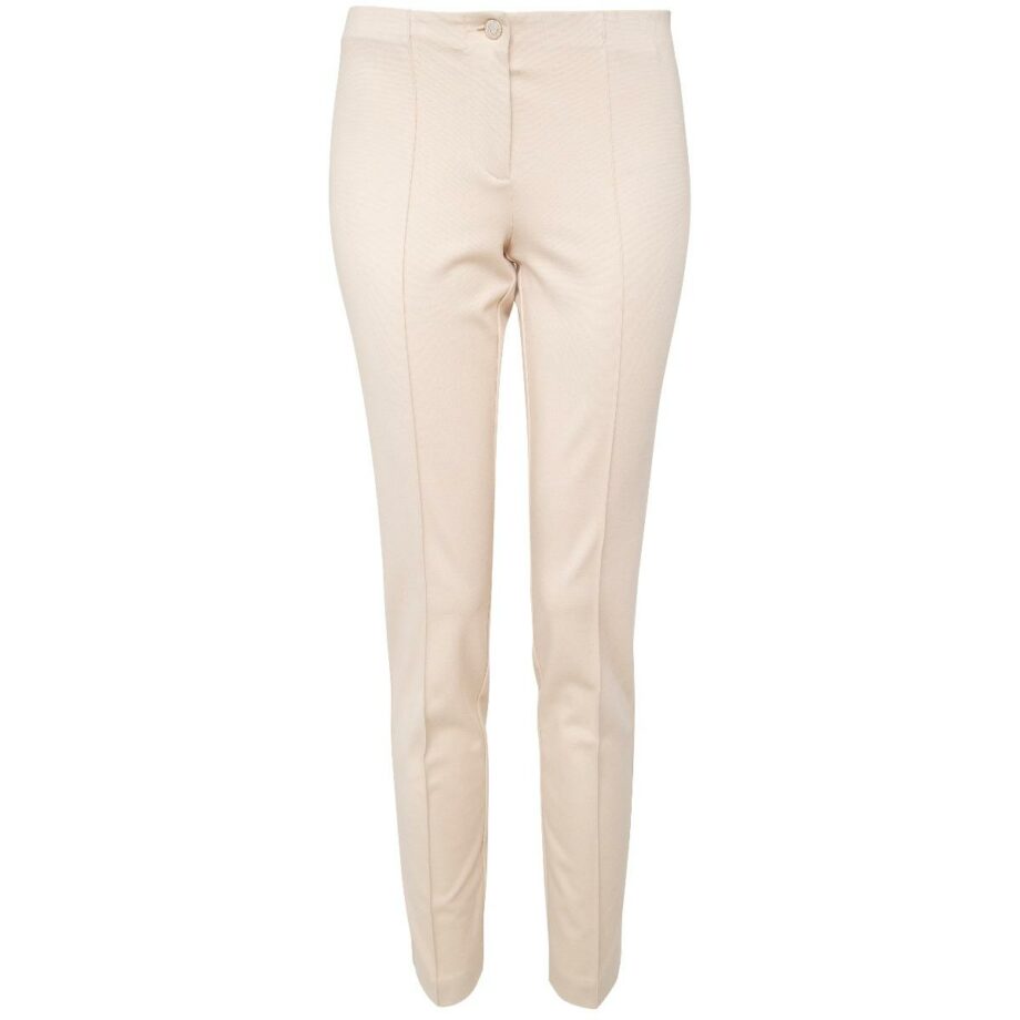 Stretch pants with crease