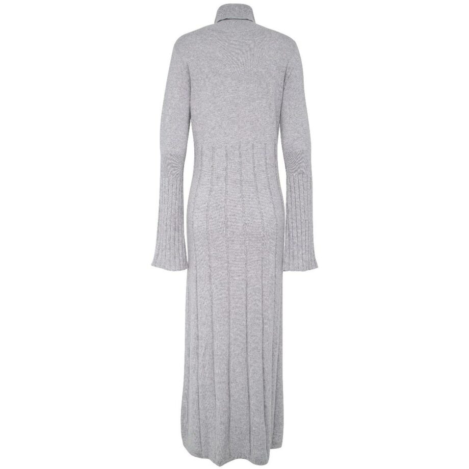 Long cashmere dress with turtle neck