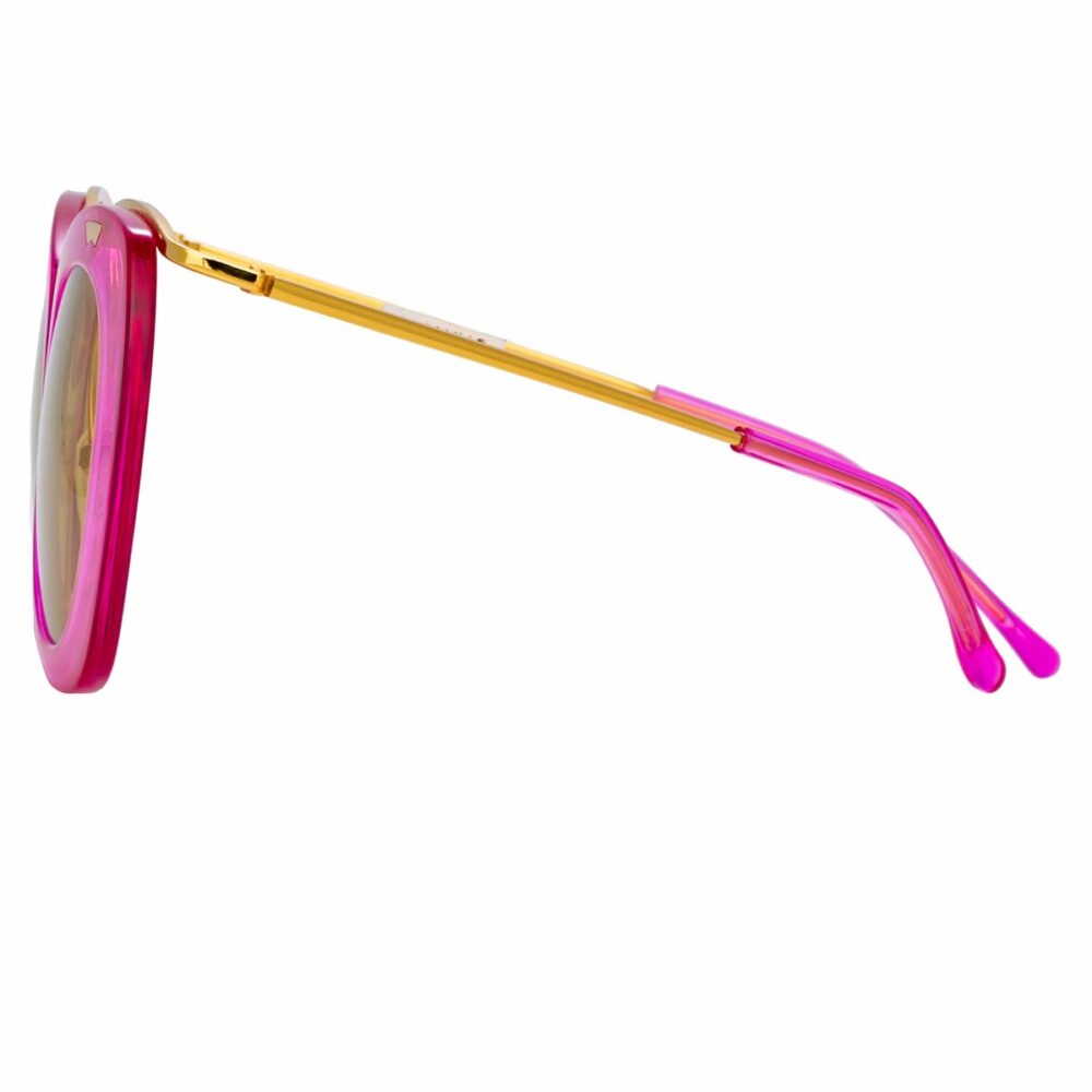 Sonnenbrille mit Cat-Eye-Rahmen und Kontrastfarbe -166717