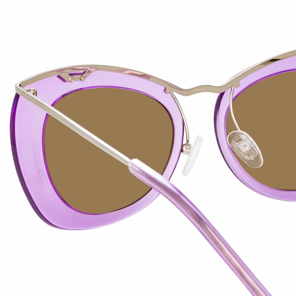 Sonnenbrille mit Cat-Eye-Rahmen und Kontrastfarbe-166727