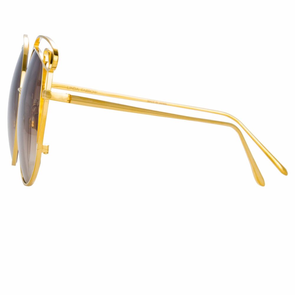 Oversized-Sonnenbrille aus Titan und speziellem vergoldetem Rahmen -166771