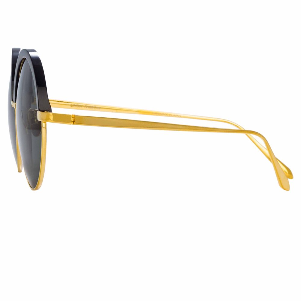 Vergoldete Sonnenbrille mit rundem Rahmen-166861
