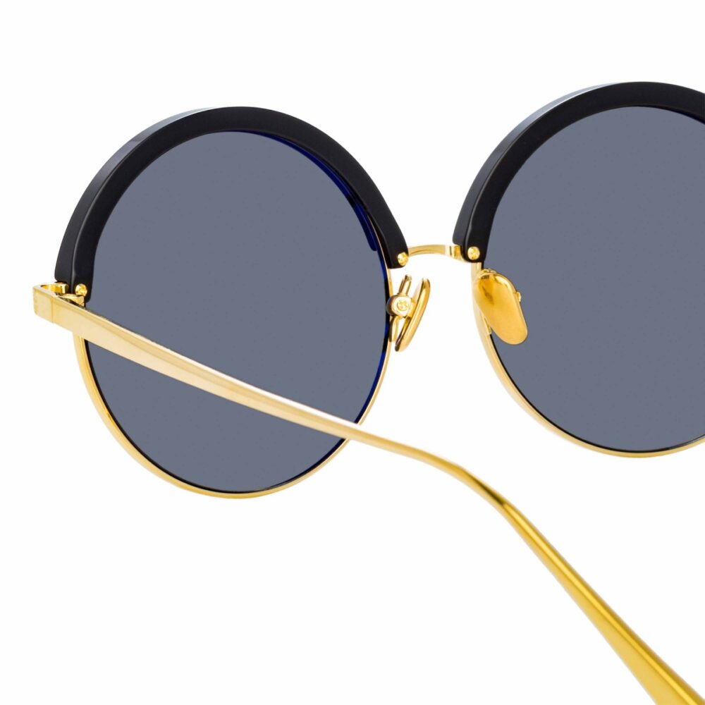 Vergoldete Sonnenbrille mit rundem Rahmen-166862