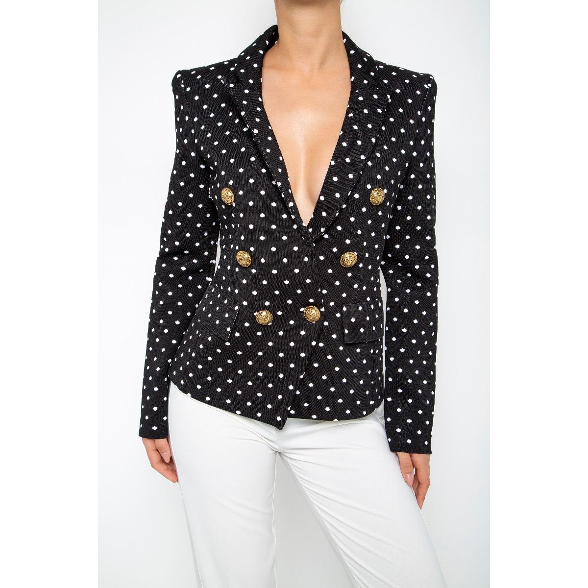 polka dot blazer