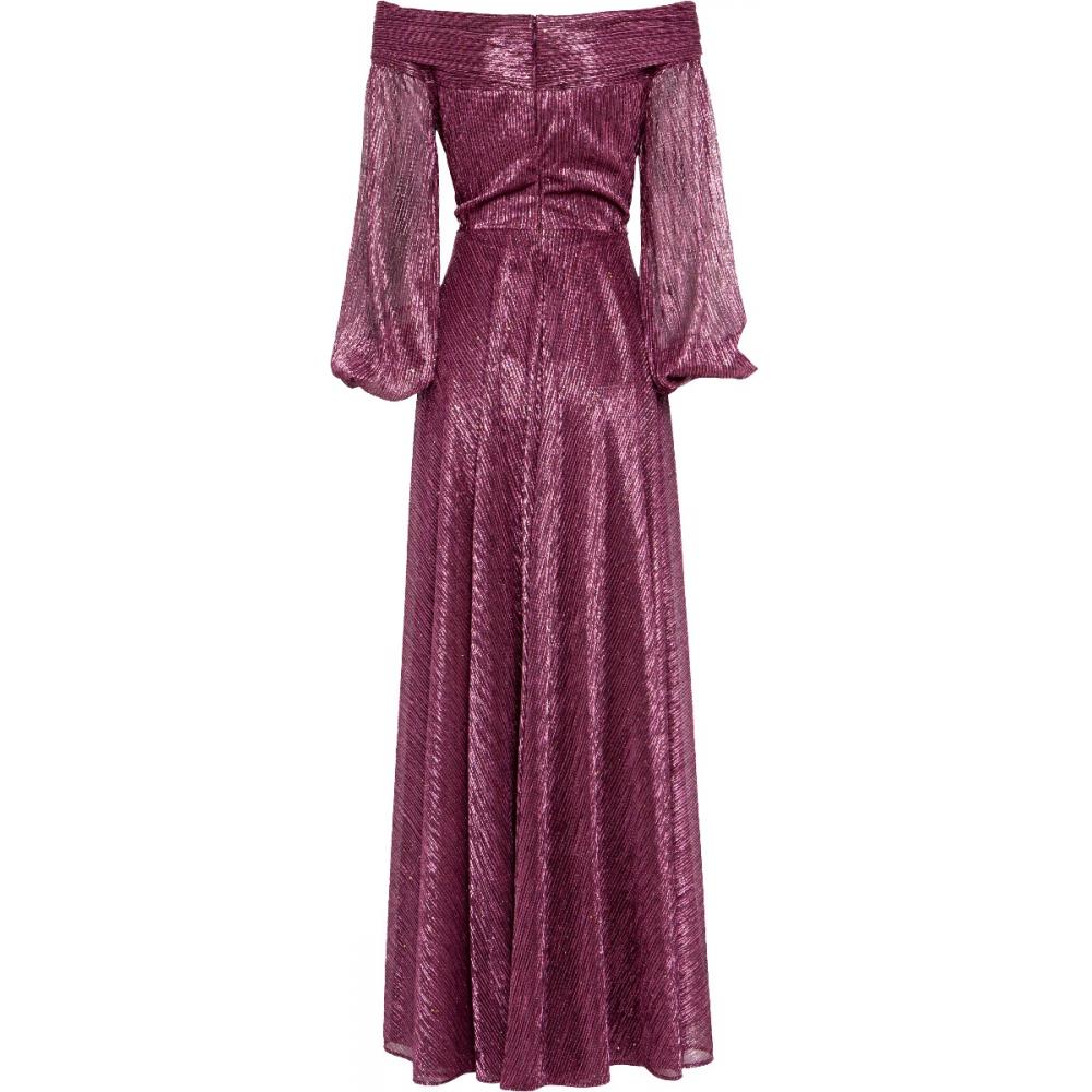 Figurbetontes Abendkleid mit drapiertem Ausschnitt-203524