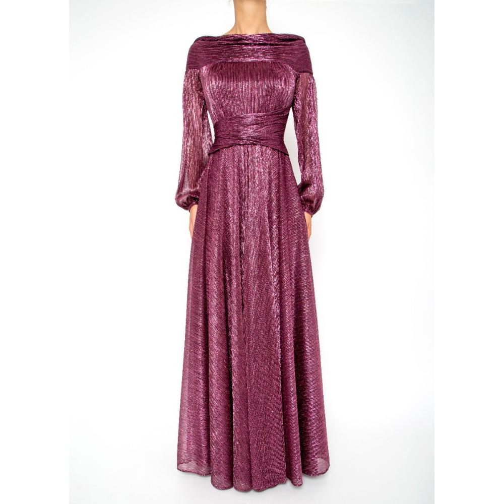 Figurbetontes Abendkleid mit drapiertem Ausschnitt-203523