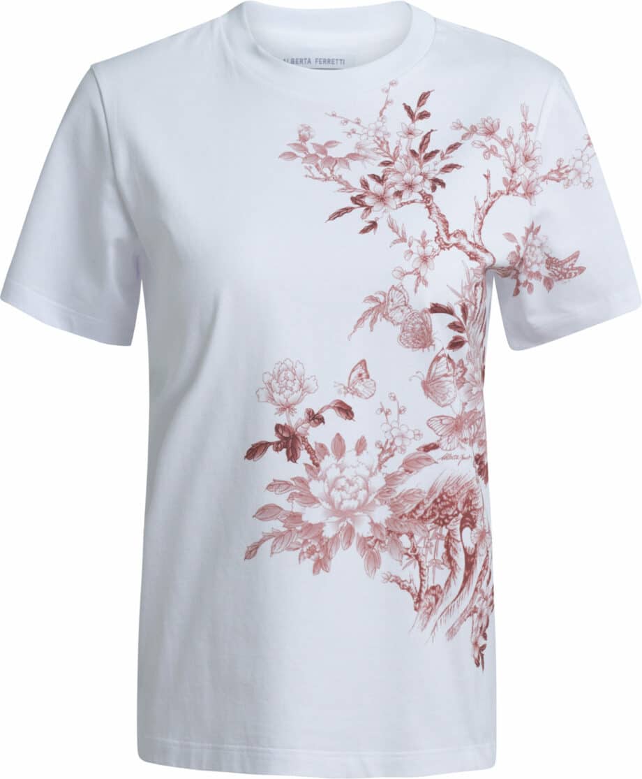 T-Shirt aus Baumwolle mit floralem Musterprint