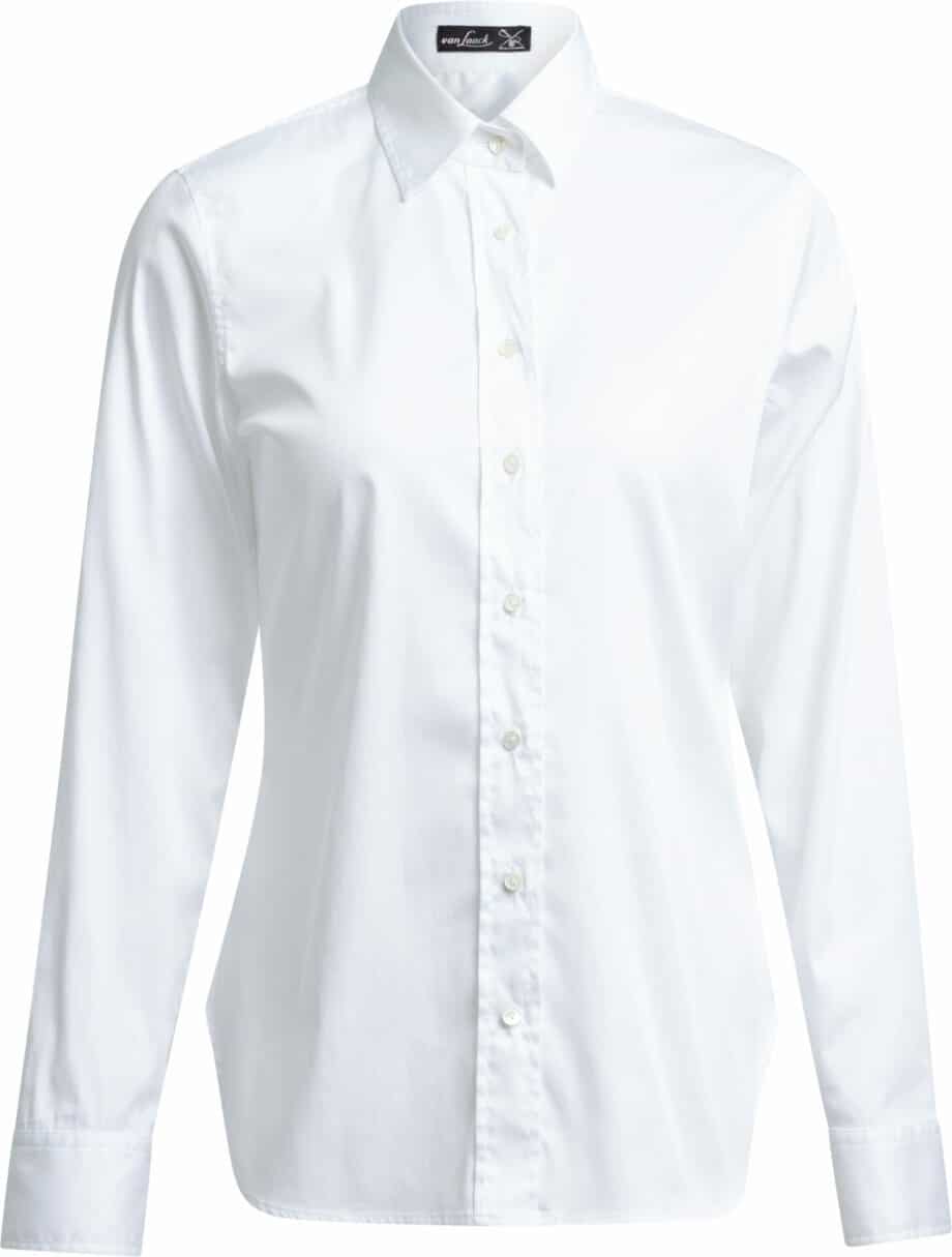 Slim fit blouse with shirt collar