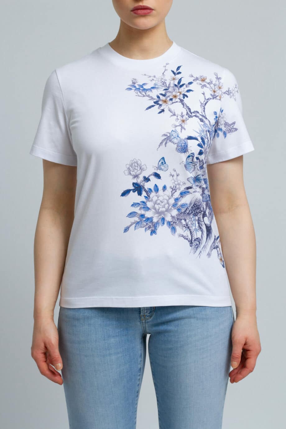 T-Shirt aus Baumwolle mit floralem Musterprint