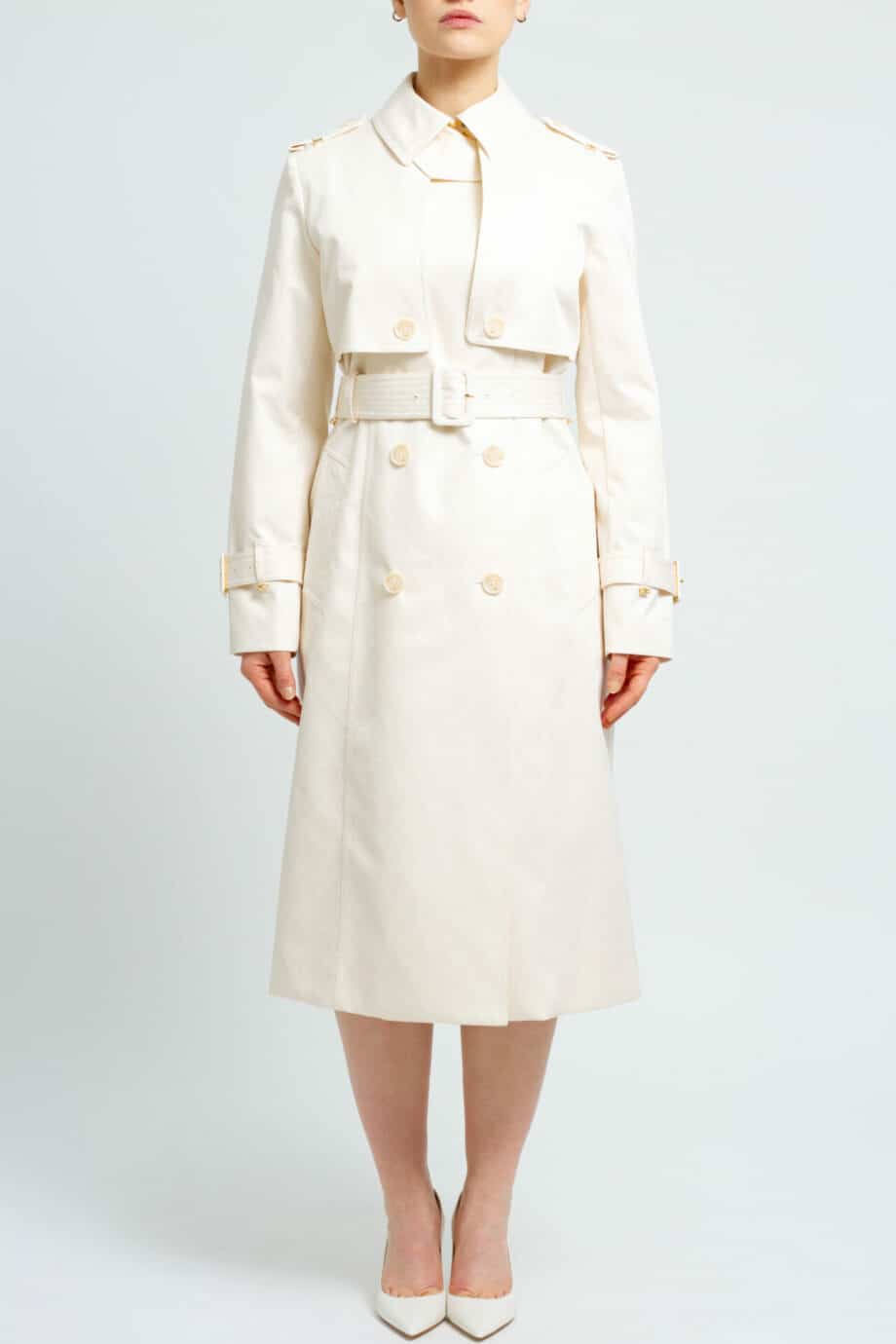 Trenchcoat with delicate logo print