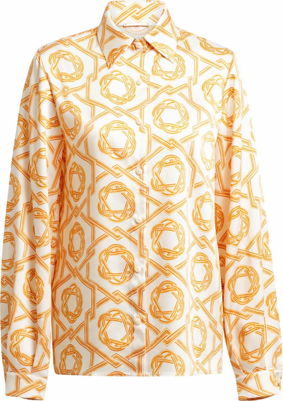 Straight cut blouse with ornamental print