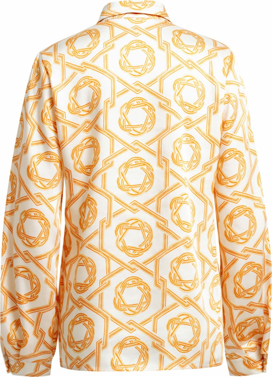 Straight cut blouse with ornamental print