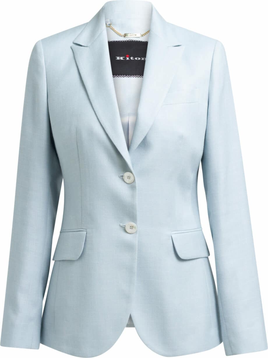 Taillierter Cashmere Blazer mit Seidenfutter