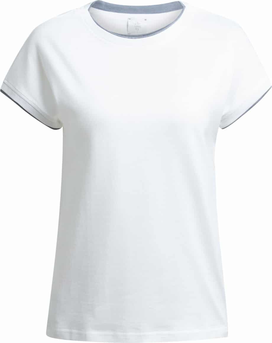 Cotton t-shirt with contrast color seams