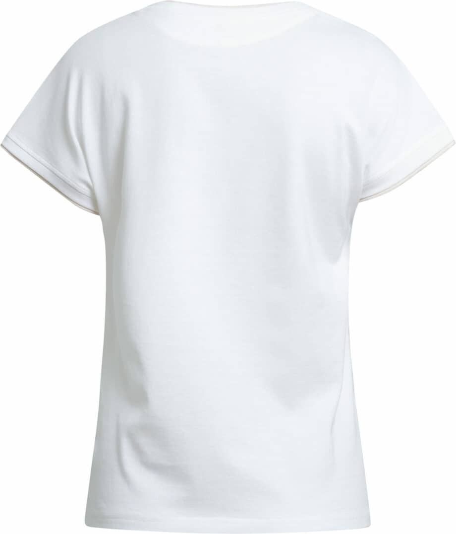 Cotton t-shirt with contrast color seams