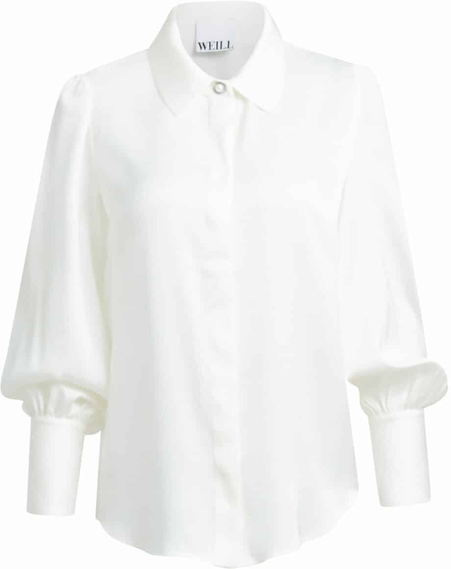 Silk blouse with long sleeves