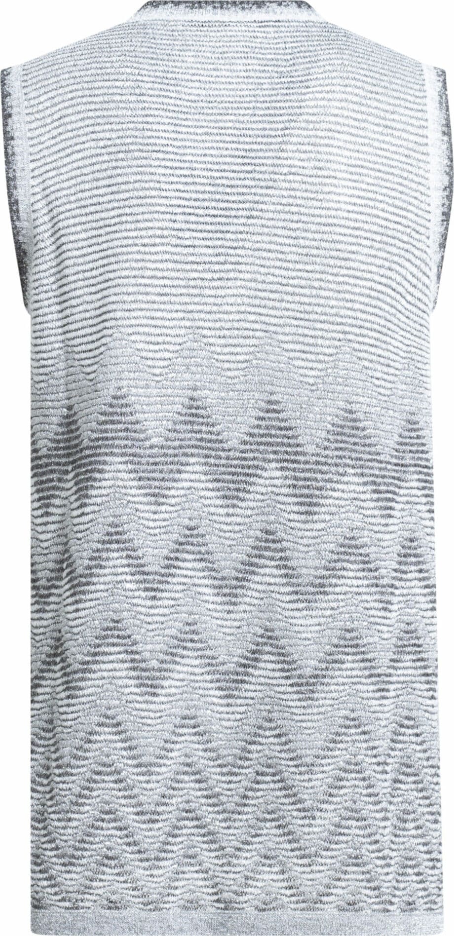 Sleeveless knit top with graphic print and v-neck