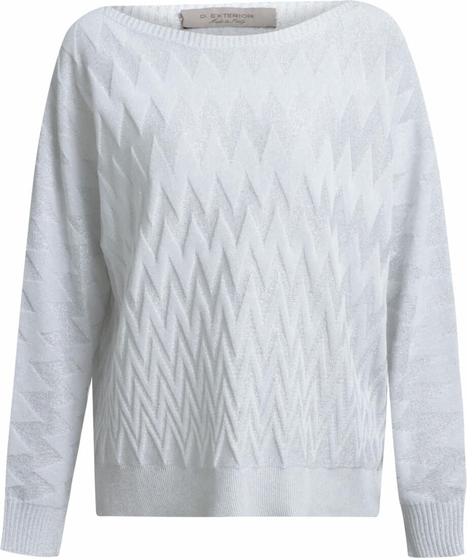 Strickpullover with crew neck and graphic print