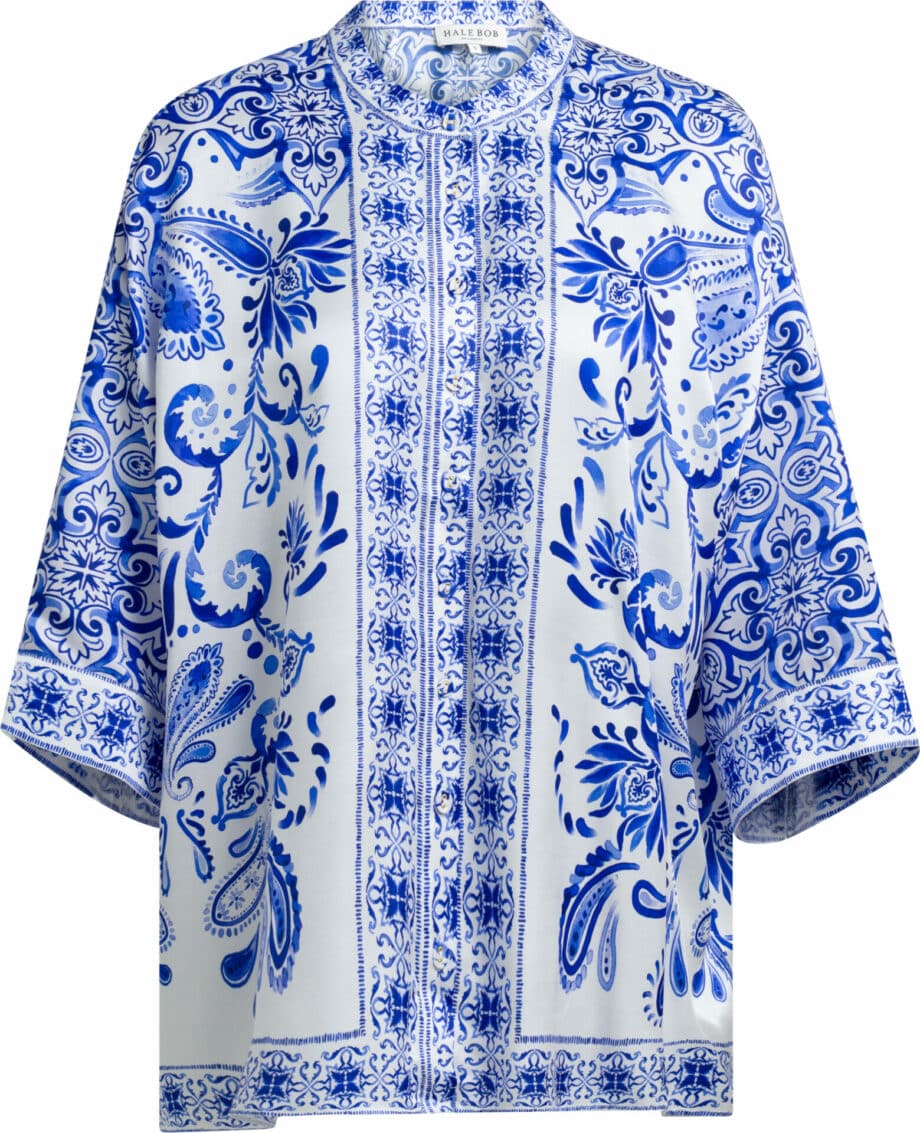 Tunic with 3/4 sleeves and ornamental print