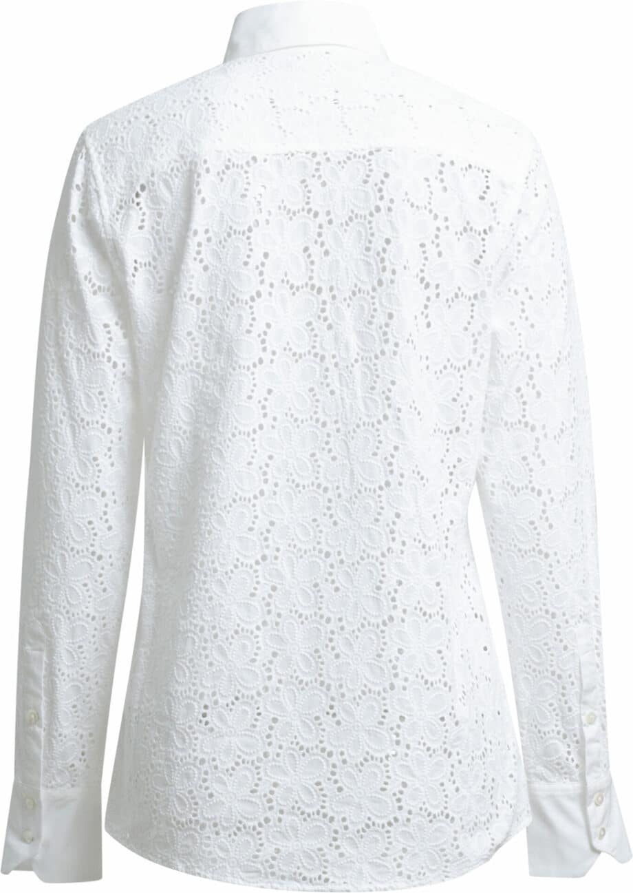 Semitransparent cotton lace blouse