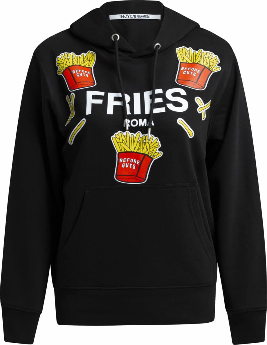 Hoodie with Fries Print