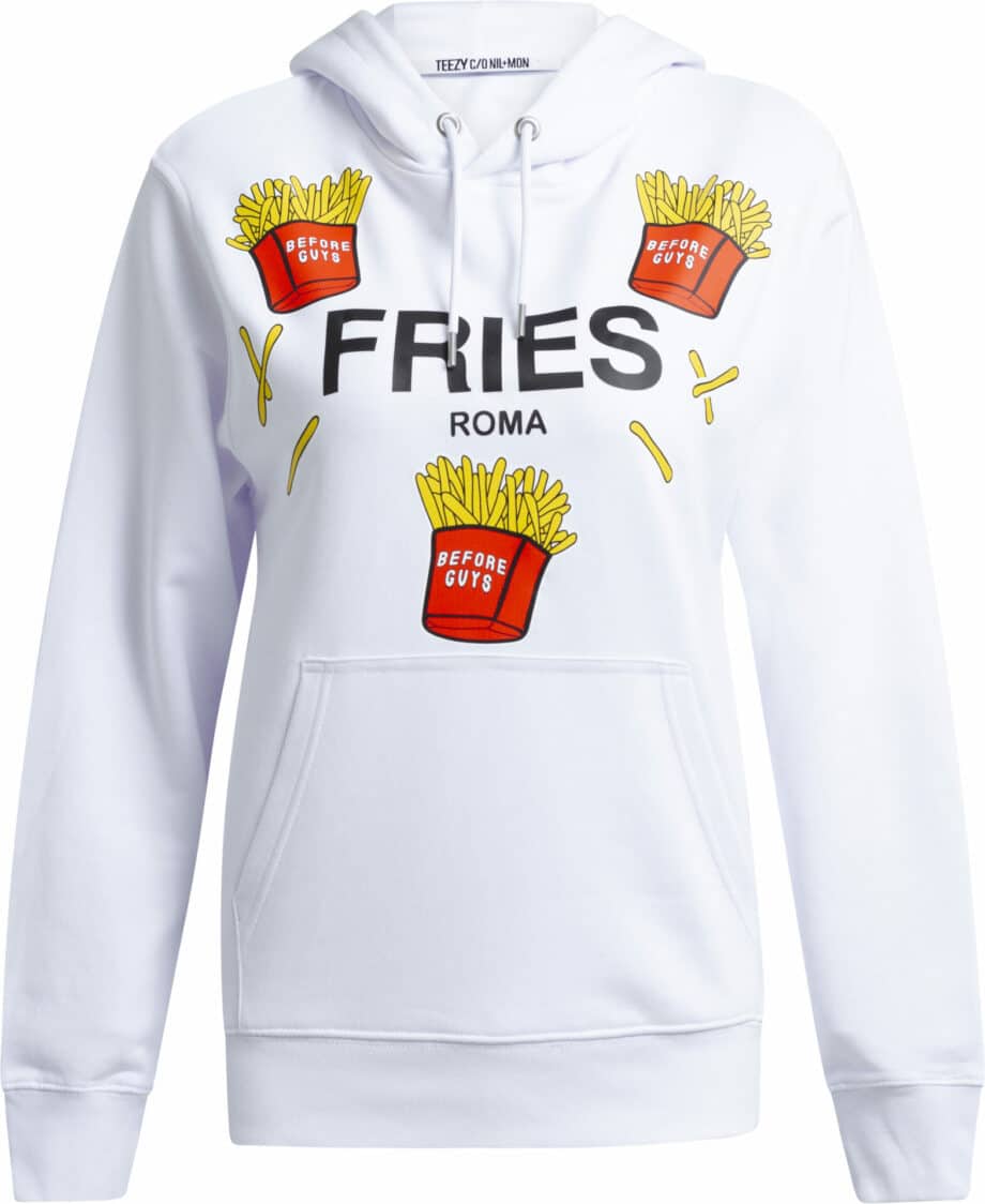 Hoodie with Fries Print