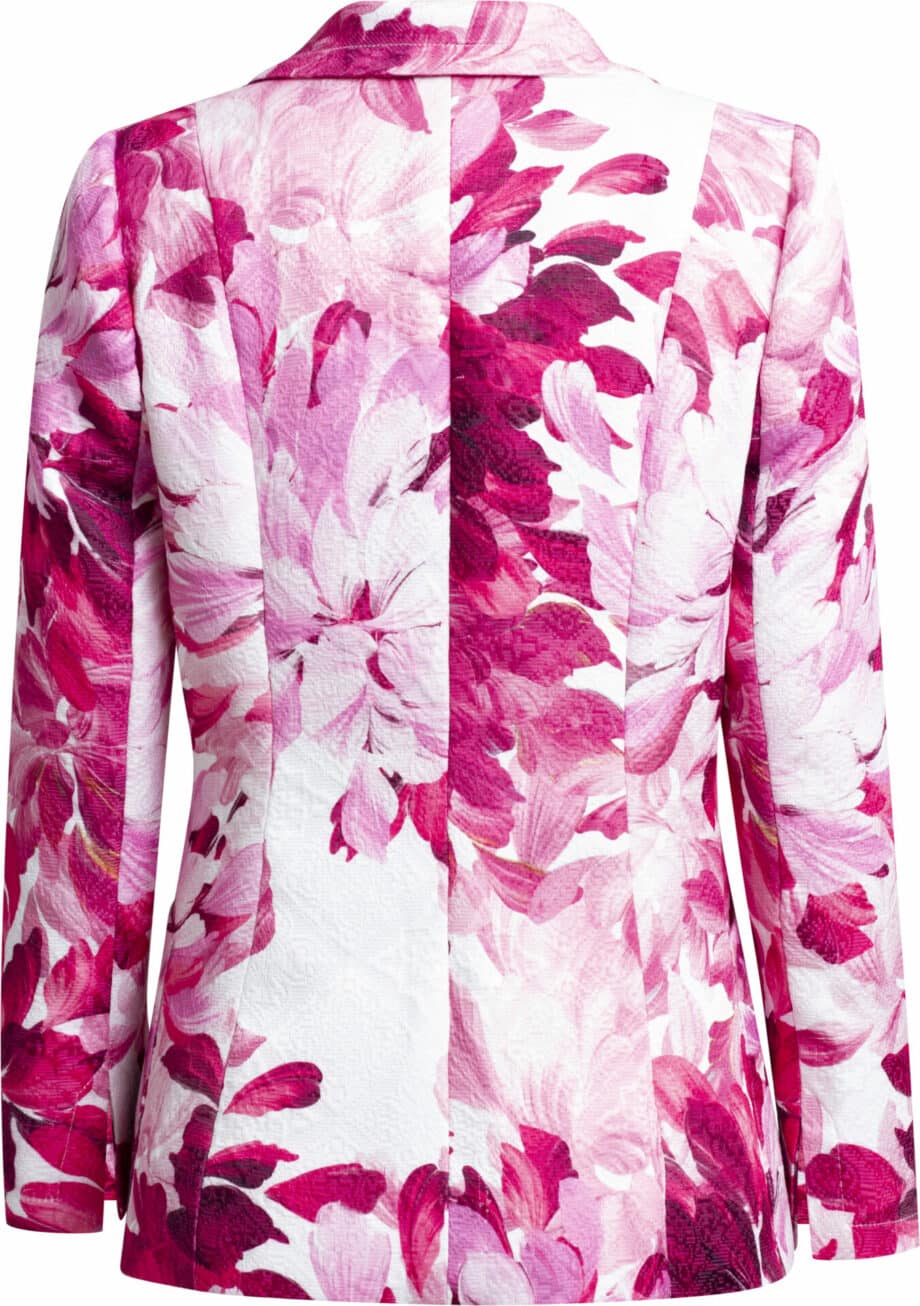 Tapered blazer with floral print