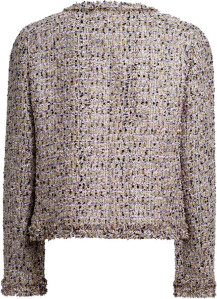 Hip-length tweed blazer with straight cut - Image 3