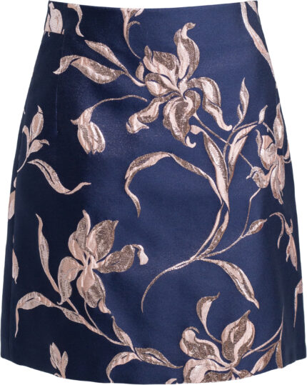 Minirock mit floralem Strukturmuster