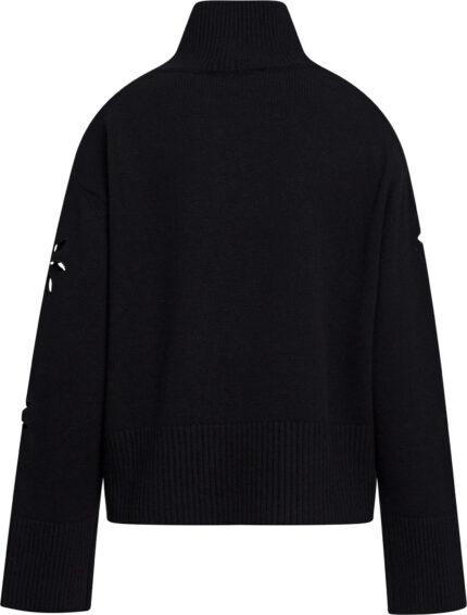 Wollpullover mit floralen Cut-Out Details – Bild 3