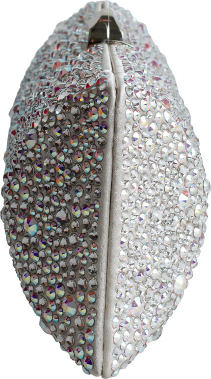 Box Clutch mit Strassteinbesatz und langem Schultergurt – Bild 4