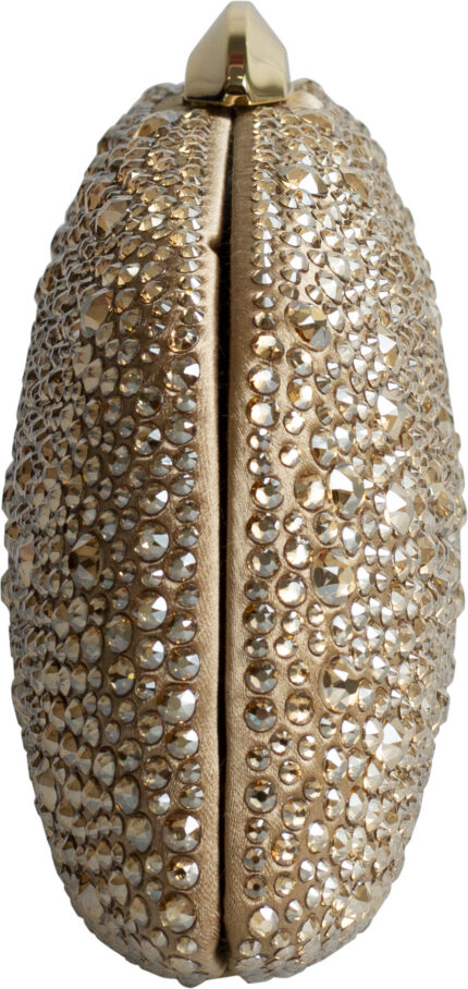 Box Clutch mit Strasssteinbesatz und langem Schultergurt – Bild 8