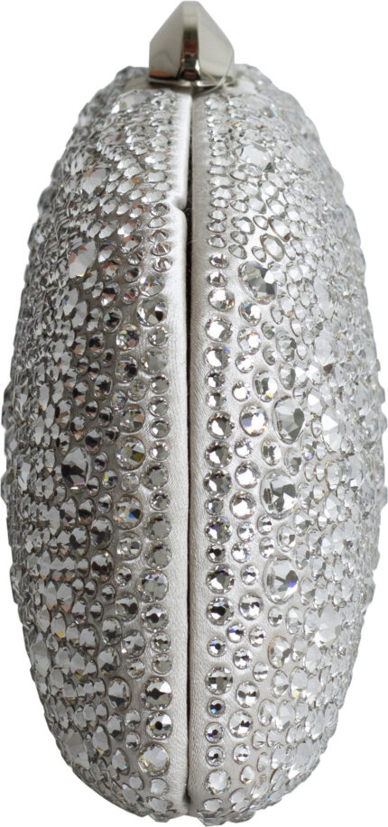 Box Clutch mit Strasssteinbesatz und langem Schultergurt – Bild 4