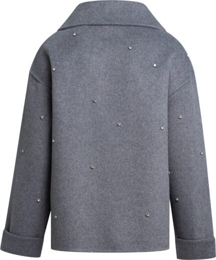 Short wool jacket with rhinestone details - Image 4