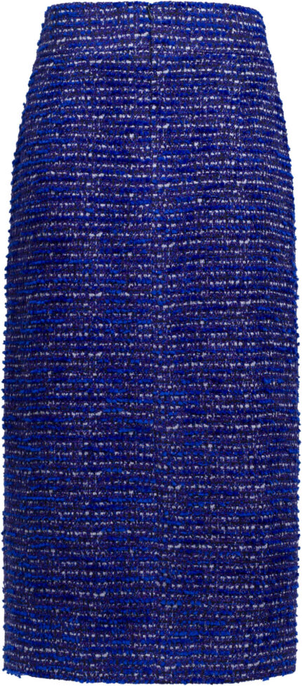 Knee-covering tweed pencilskirt with vent - Image 3